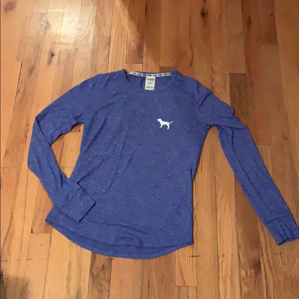 Blue long sleeve top